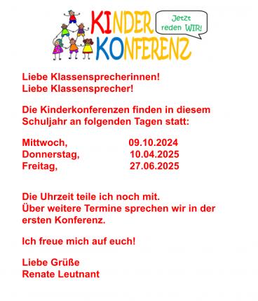 Kinderkonferenzen - Jetzt reden wir! 
